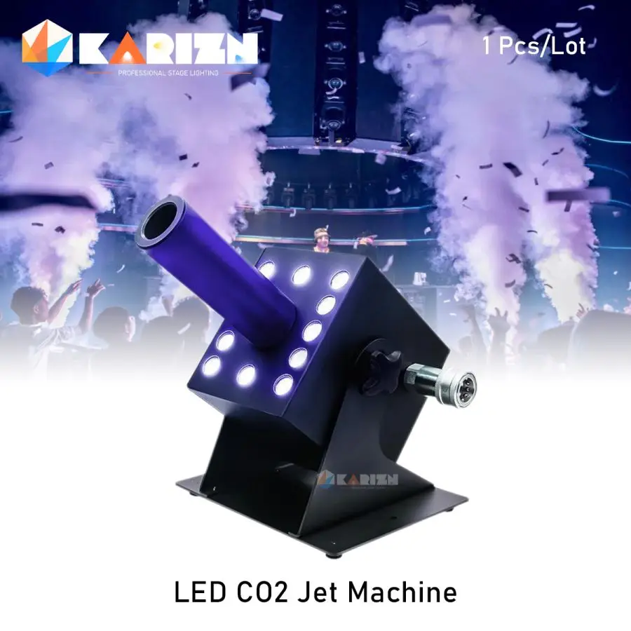 

0 Tax 1-8PCS CO2 Cannon Power Control Cyro Blaster Co2 Jet Machine Angle Adjuatble No Ice Seum Stage Effect Spray 12M for Club