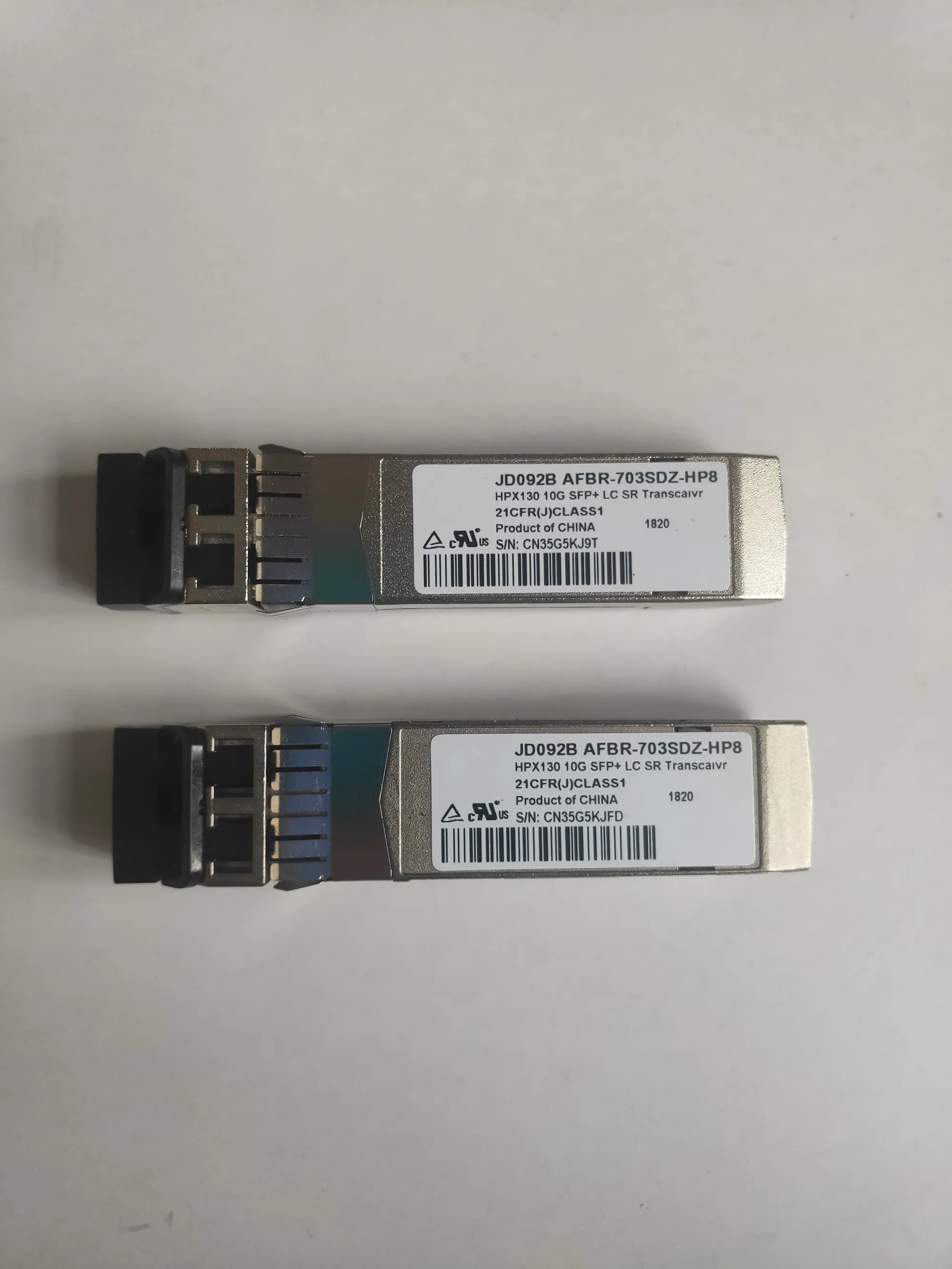 JD092B X130 10G SFP + LC SR 300M transceptor/PLRXPL-SCS43-HP Sfp 850NM SR 10GB fibra óptica módulo