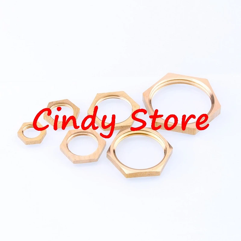 10pcs  BSP Female Brass Pipe Fitting Hex Lock Nut M10*1 1/8