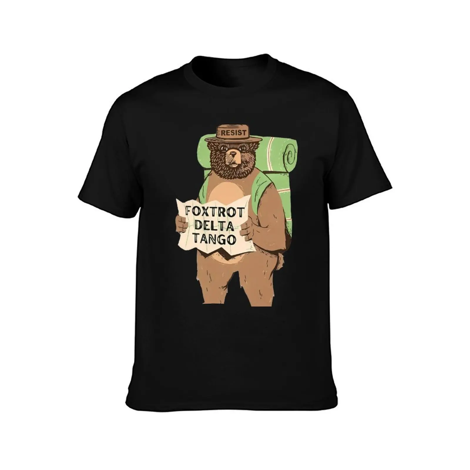 Foxtrot Delta Tango T-Shirt, Summer Casual Cotton Tee, Oversized Streetwear Tops, Vintage Graphic Print, Loose Fit Short Sleeve
