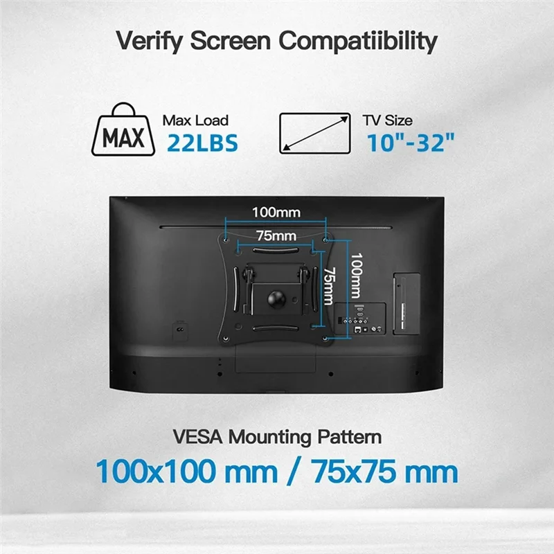 

A73E-Full Motion настенный кронштейн для телевизора, угловой держатель, поддержка телевизоров 10-32 дюймов, поворотная плитка, регулируемая подставка, монитор