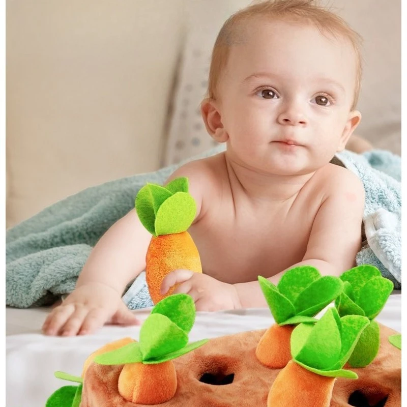 Giocattoli Montessori per bambini Giocattoli per bambini Giocattolo educativo a forma colorata Tirare CarotaSet Conteggio Discouvery Giocattoli per bambini che imparano