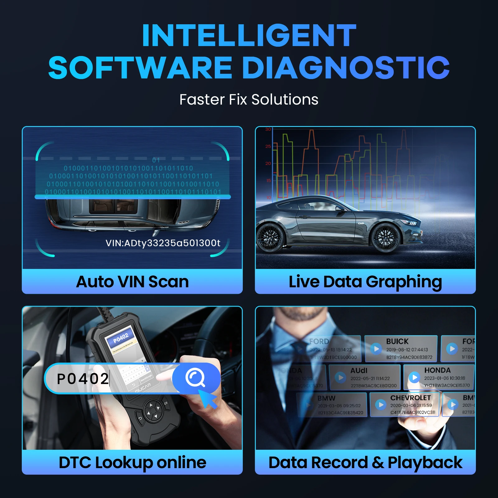 Escáner MUCAR CDE900 Obd2 para herramientas de diagnóstico de coche versión Obd 2, herramientas de escáner de lector de código de actualización