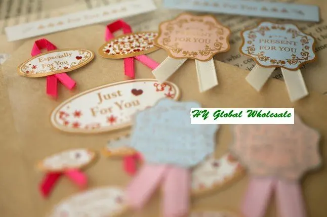 1pcs/lot  sweet lace label paper sticker  Decoration label stationery sticker