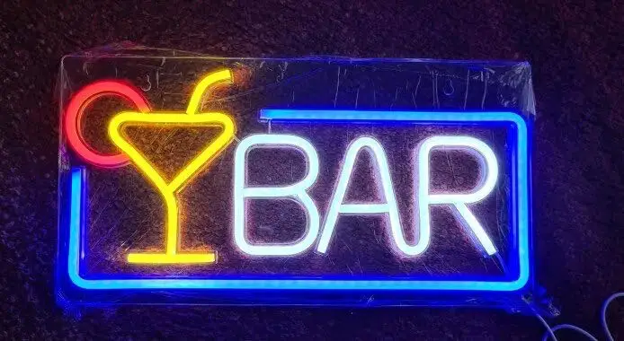 BAR Neon Led Signs Beer Time Shop Restaurant Hotel KTV Bar Decor Neon Light Bedroom Wall Night Light USB Power 16.5*8.6 Inch