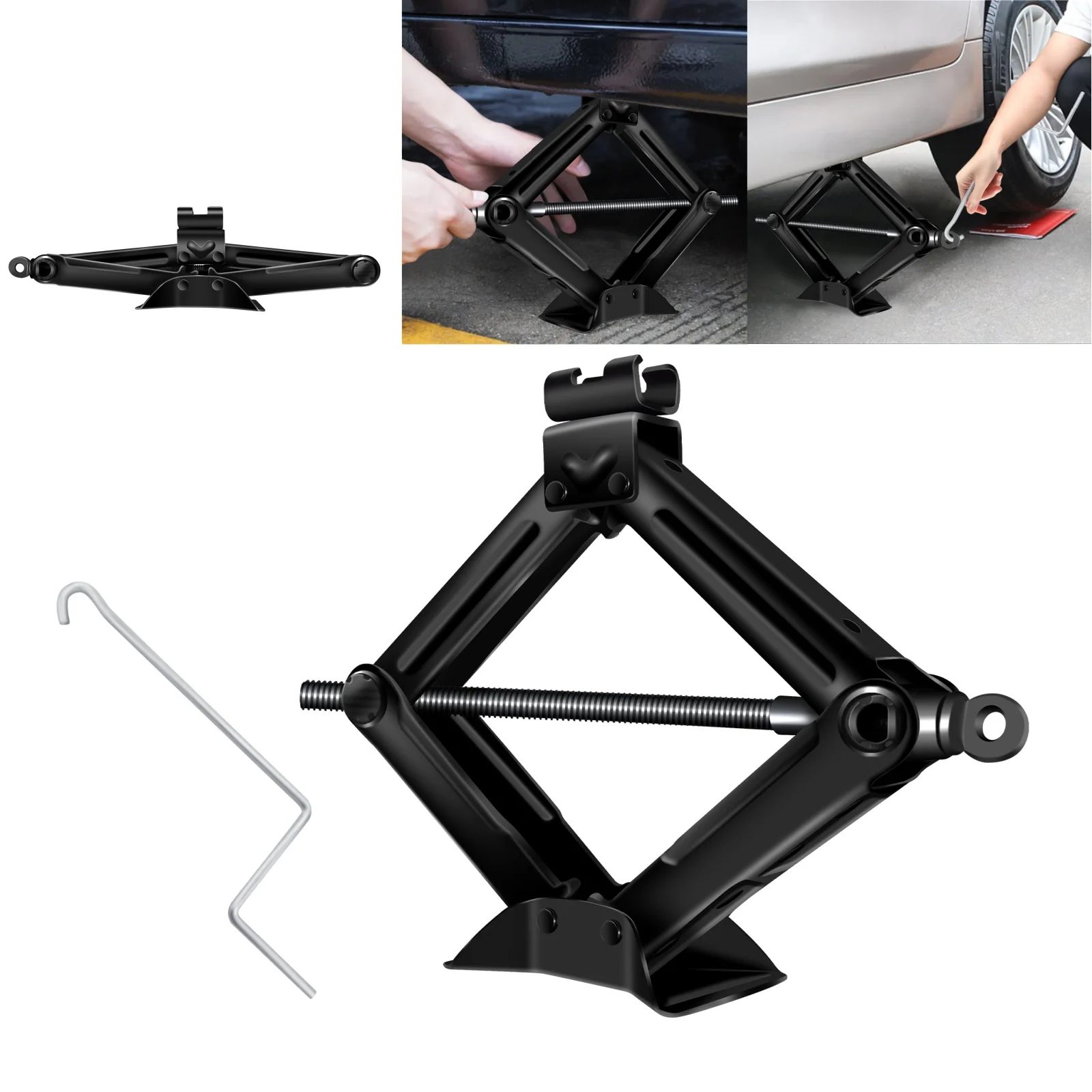 Scissor Jack 2 ton with Speed Handle,Car Jack Labor-Saving Design,Vehicles Tyre Repair Tool for Car Truck vehicles