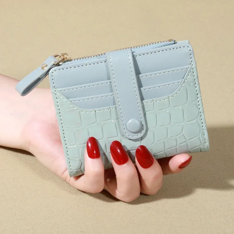 Elegant Women's Multi Card Wallet - Secure Double Zip Clutch | Casual PU Leather Purse with Style Storage Crocodile Card Bag