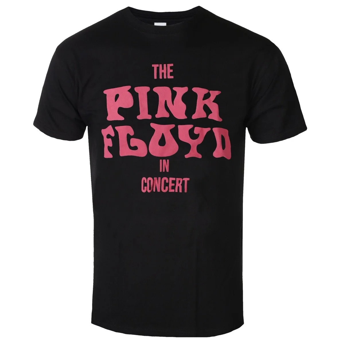 Pink Floyd Retro Soft Pink Groovy Bubble Concert Text Print Tee Minimal Pure Word Psychedelic Rock Urban Daily Casual