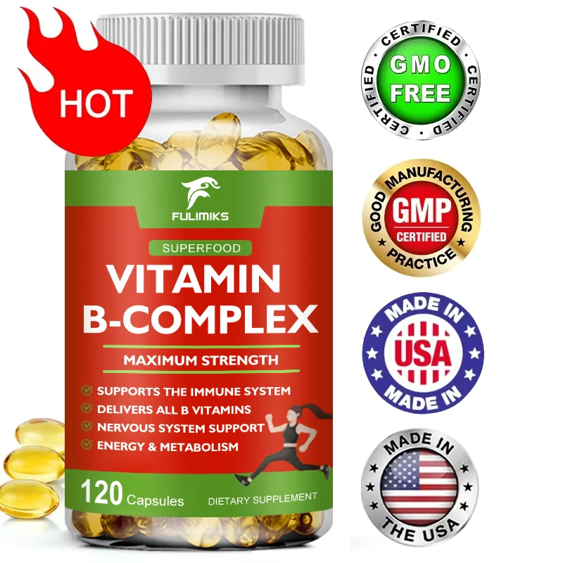 

Софтбола с комплексом витамина B для женщин и мужчин — с фоликоновой кислотой Биотин B1 B2 B3 B6 B12 — поддержка сотовой энергии и психической четкости