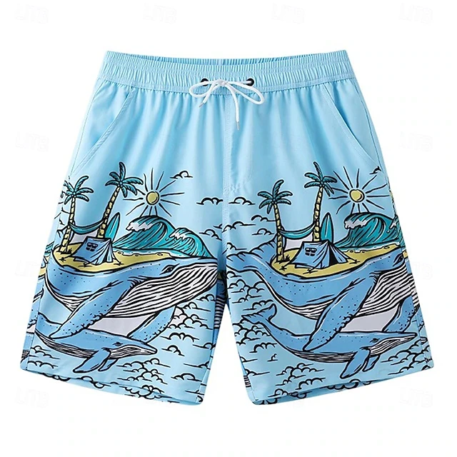 

Пляжные шорты с тропическим цветочным принтом и полосками, мужские быстросохнущие повседневные шорты для лета, уличных вечеринок, отпуска, ежедневного отдыха, занятий спортом на открытом воздухе