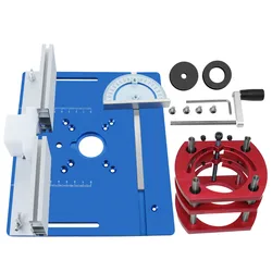 Woodworking Aluminum Router Table Insert Plate W/ Miter Gauge Guide and Bracket for Woodworking Benches Table Saw Hardware Tools