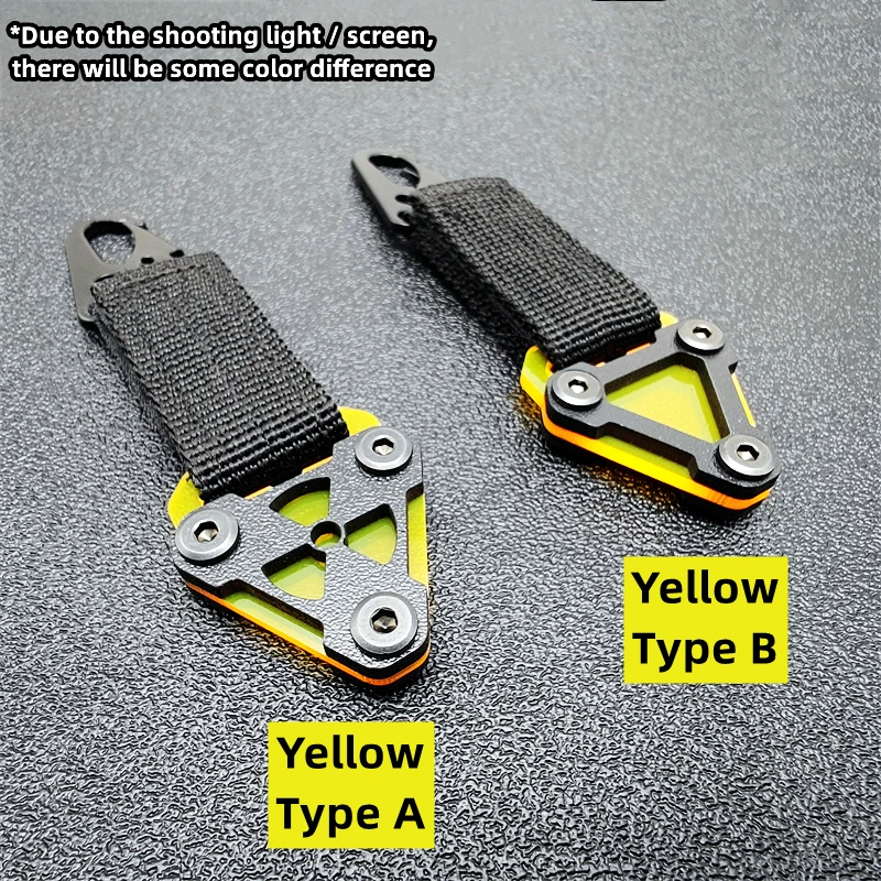 Tactical Outdoor Keychain EDC Backpack Clip Hanging Quick Link Buckle Hook Cyberpunk Style Nylon Webbing Key Ring