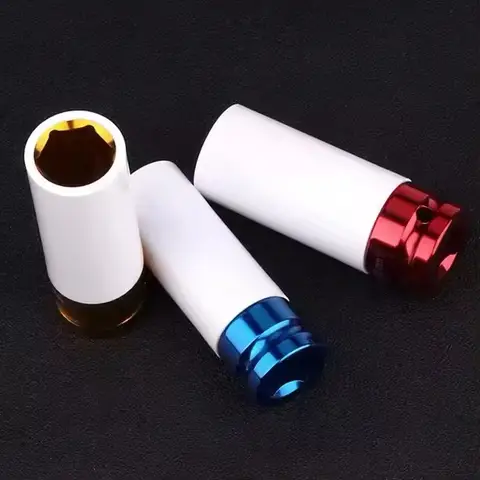 17/19/21/22mm 육각 소켓 공압 렌치 타이어 스크류 슬리브 1/2인치 에어건 타이어 보호 임팩트 너트 소켓 자동차 차고 공구