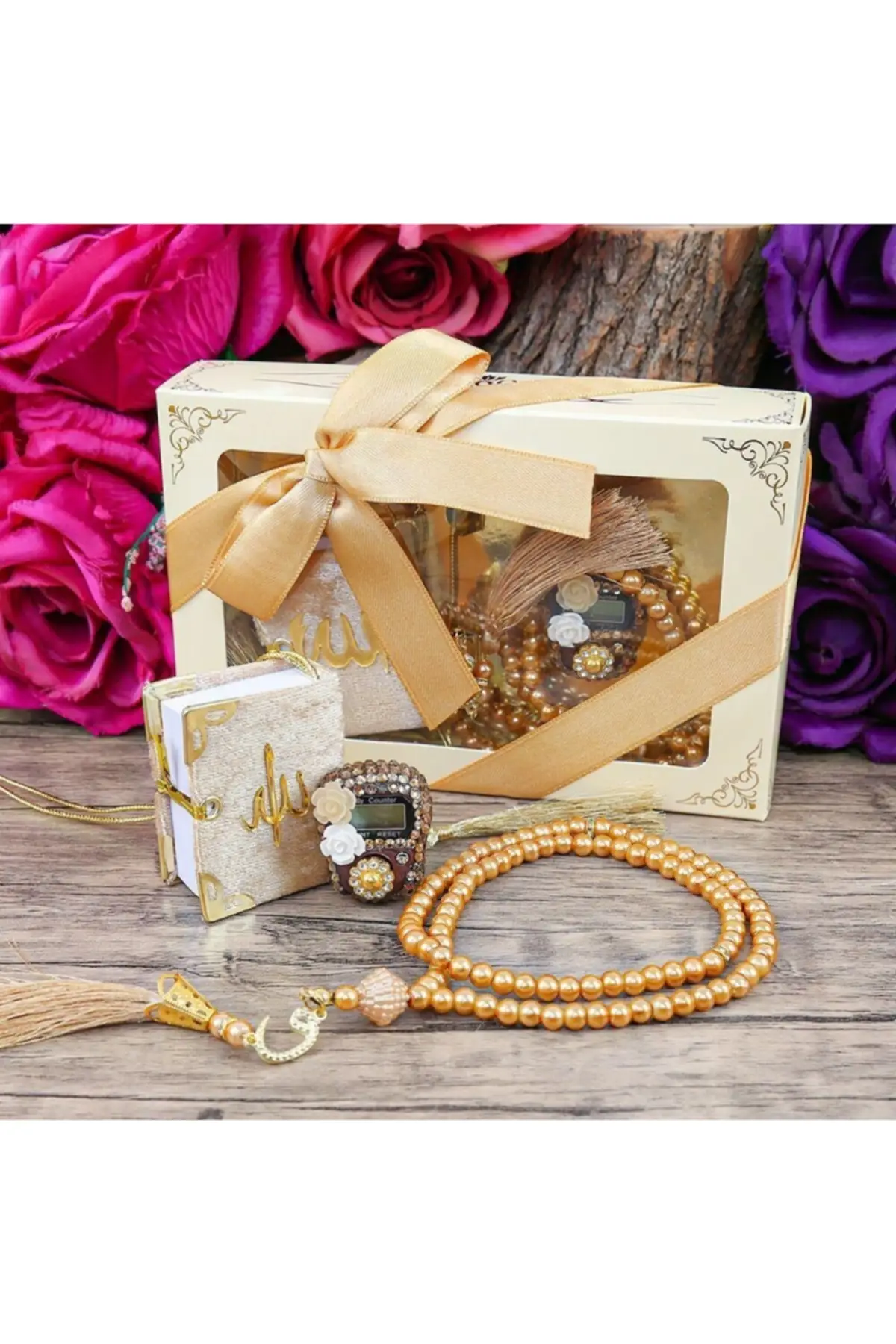 Mini Quran Set Koran With Tasbeh Rosary And Luxury Stone Dhikr Device Gift Colorful Ramadan Mubarak Muslim Wedding Party Favors