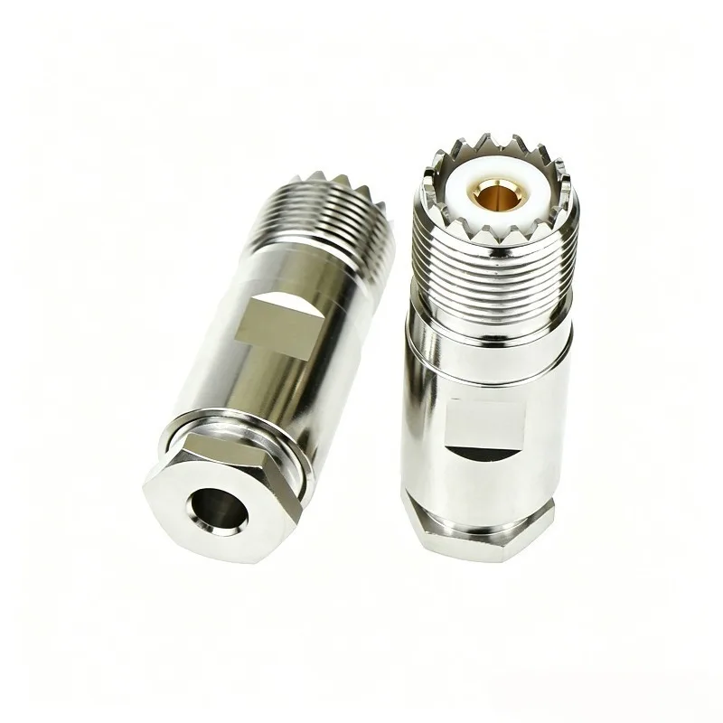 SO239 UHF Female Solder Connector RF Coaxial SO239 Jack for RG58 RG142 RG400 LMR195 Cable 50 Ohm Brass