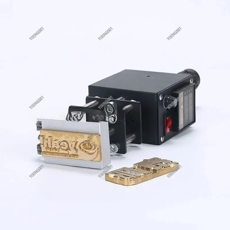 Handheld Hot Stamping Embossing Machine - Copper Mold for Logo/Label Imprint on Wood/Leather/Plastic/Cake