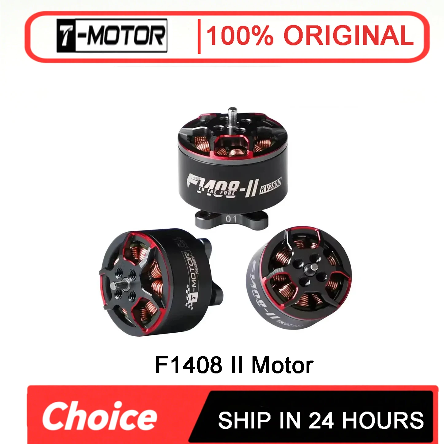 T-Motor F1408 II Cinewhoop Motor, 2800KV (4-6S)/3850KV (3-4S) with Ultra-Light & High-Power, Ideal for 3-4