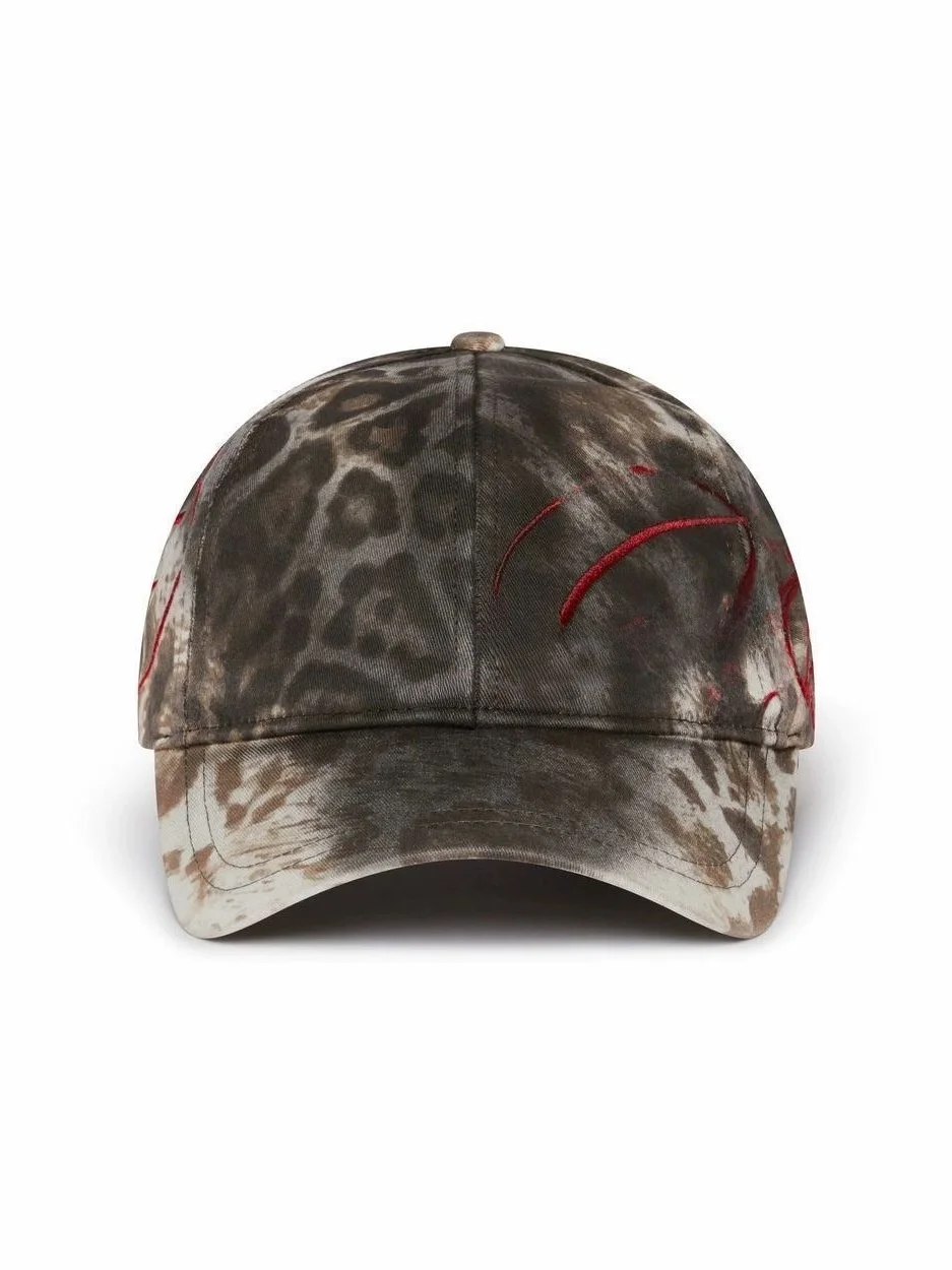 Mowalola Leopard Print Baseball Cap Y2K Street Style Adjustable