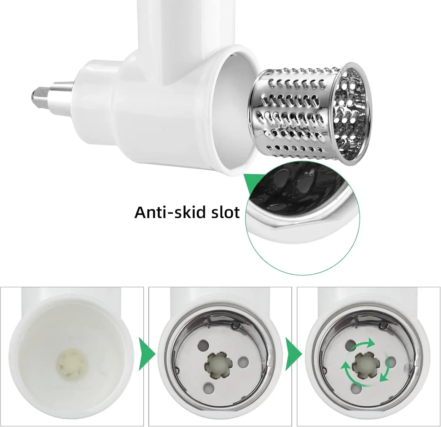 For all KitchenAid Stand Mixe Slicer Shredder Attachments Accessories Quickly Slice Vegetables for Salads,Potatoes,Cucumbers