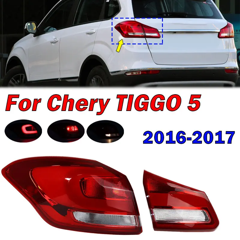 

Exterior Accessories For Chery TIGGO 5 2016 2017 Rear Tail Light Reversing Light Warning Brake Signal Lamp Taillight Assembly