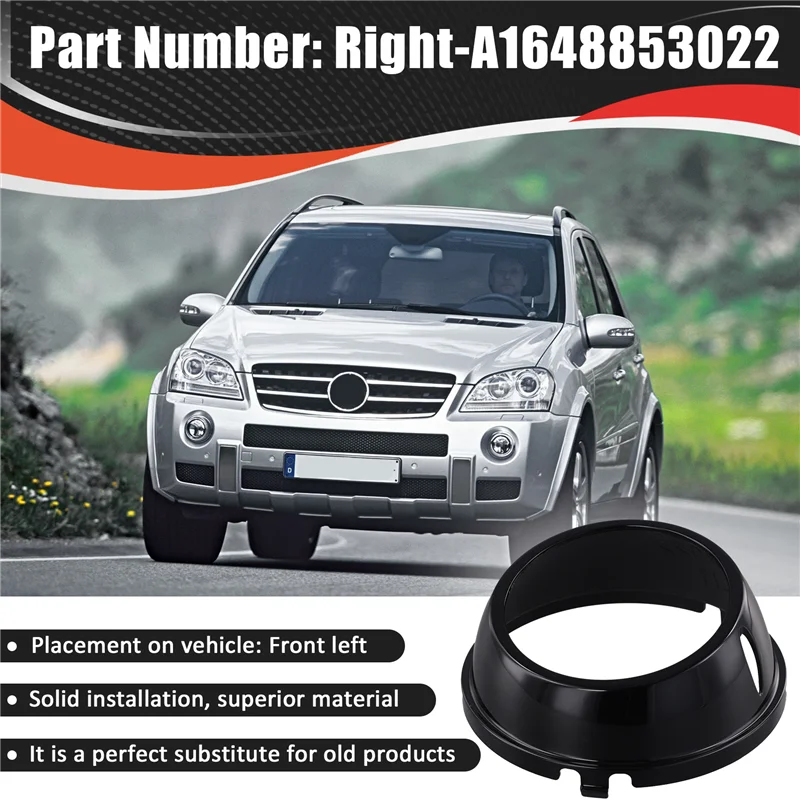 

Auto Front Fog Light Cover For Mercedes-Benz W164 Ml63 AMG Gloss Black