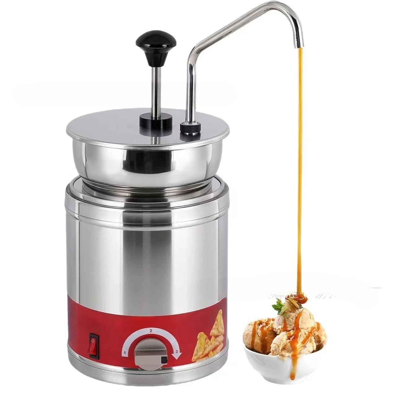 Commercial electric sauce pump stainless steel cheese insulation heater distributor