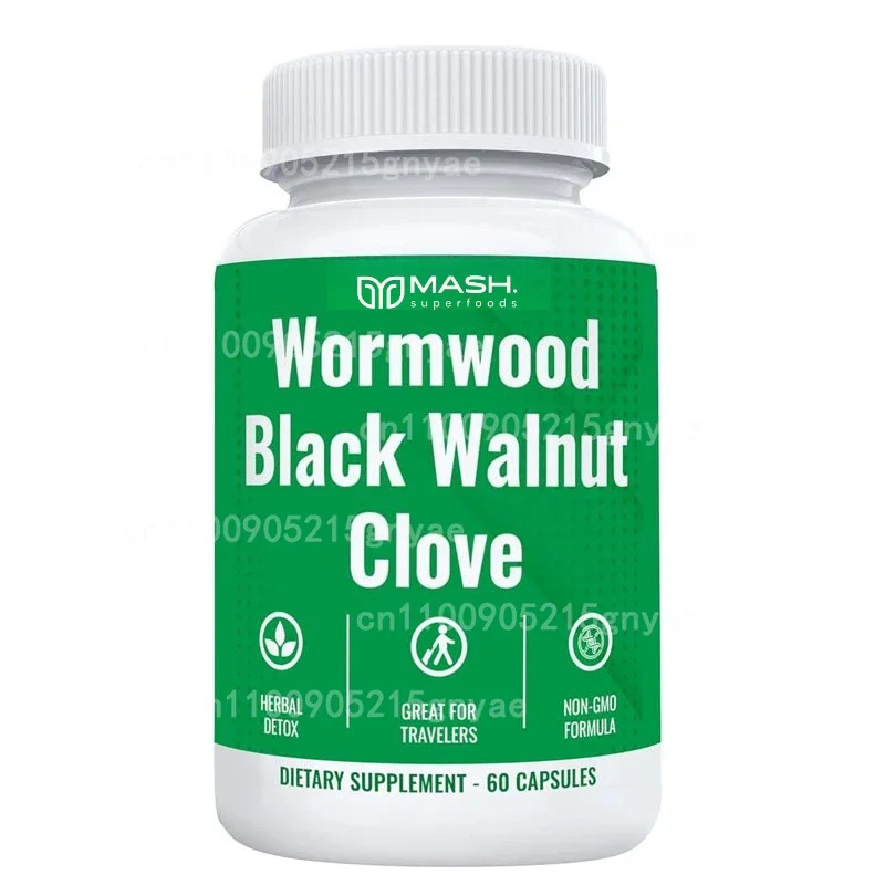 Wormwood Black Walnut Lilac Capsules - Intestinal Cleansing and Protective Formula Supplement, Pure Herbal Plant Capsules