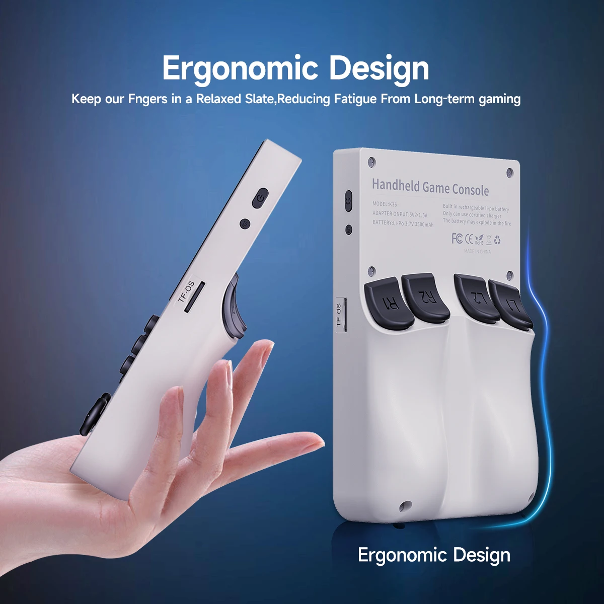 Magcubic K36 Retro Handheld Video Game Console 500nit 3.5 Inch IPS Screen 16000 Games Emulator for PS1/PSP/DC/N64/SS