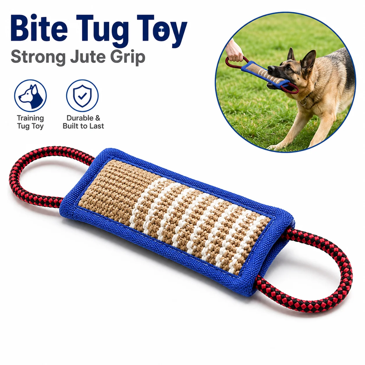 Interactive Dog Fetch Toy Set Yellow Hemp Chew Stick with Bite Resistant Pillow for Puppy Teething Training Play Outdoor