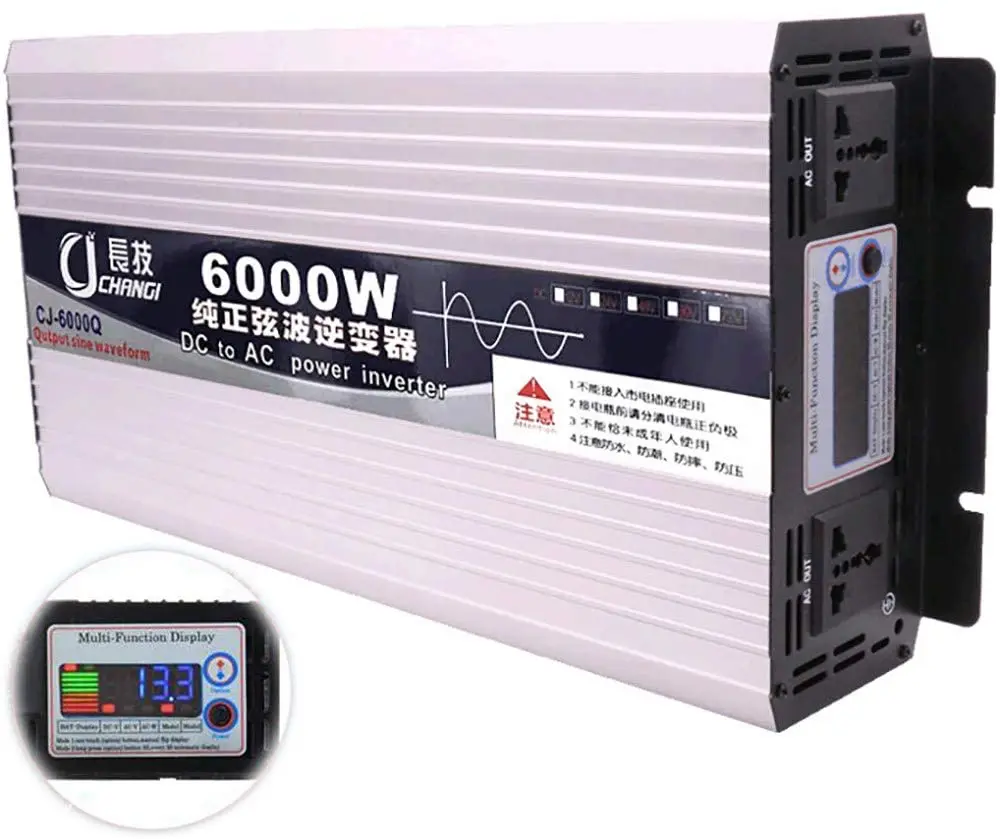 3000 6000 10000 Watt 10kva 12v 24v Pure Sine Wave dc ac Power Inverter