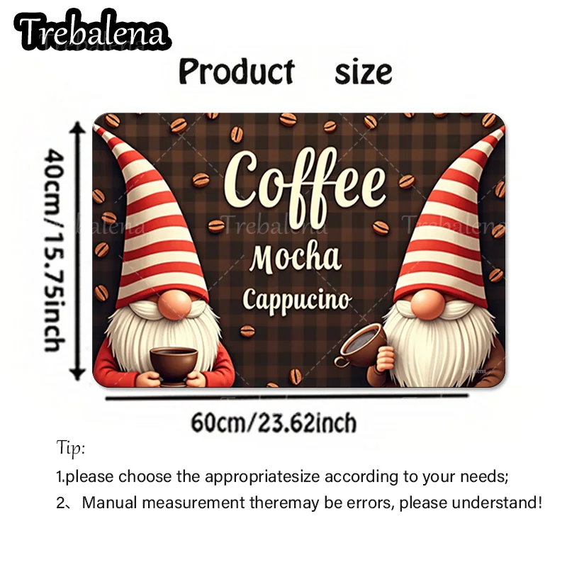 1 шт. приветственный дверной коврик Рождественский гном кофейная тема коврик для домашнего декора