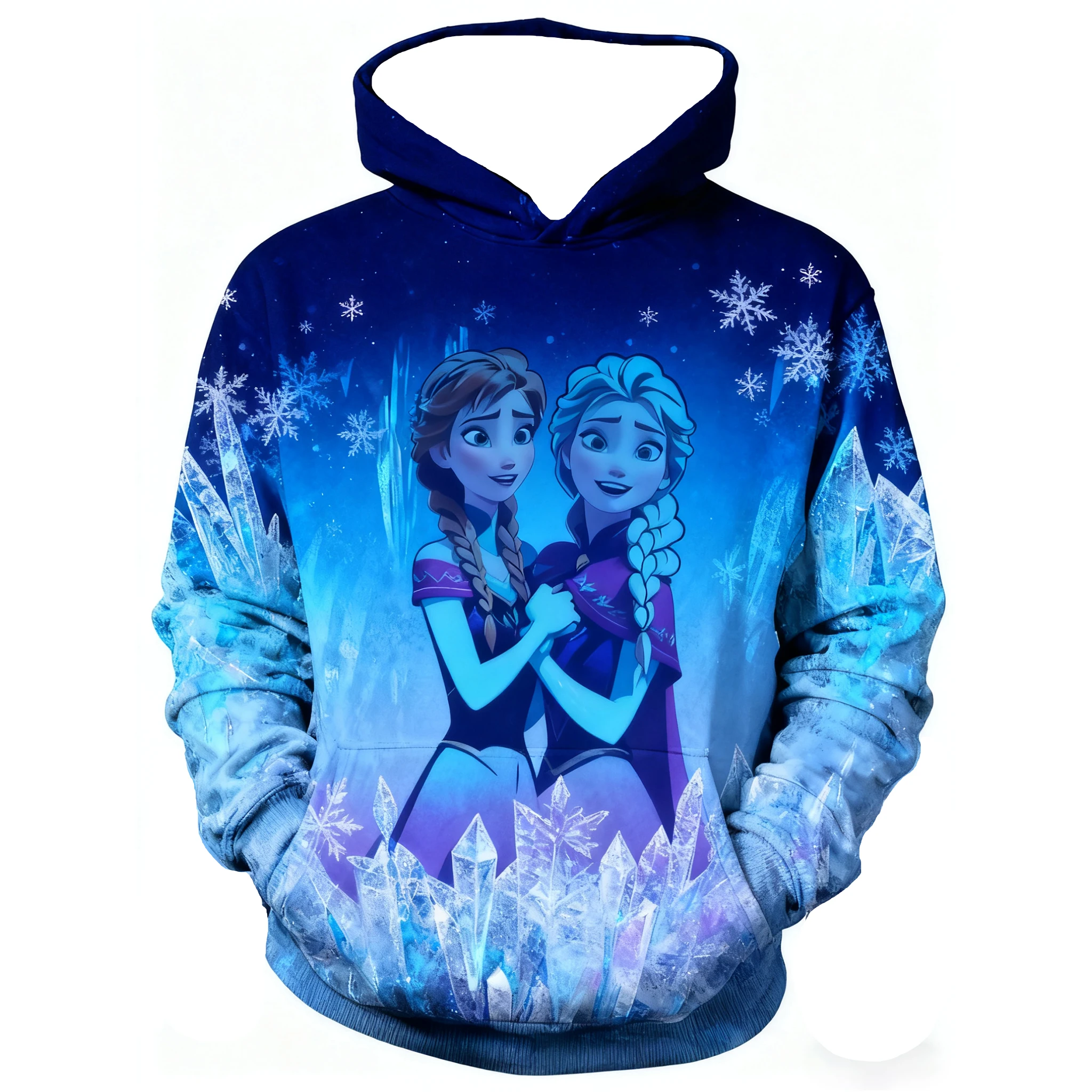 سويت شيرت Brave Elsa Anna بطبعة جرافيك، بلوفر شتوي بغطاء للرأس للفتيات، بلوزة كاجوال عصرية للاستخدام الداخلي والخارجي #3