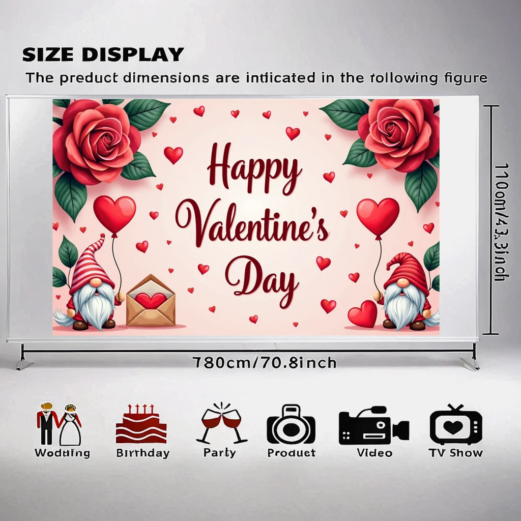 Romantic Sign Eye-catching Theme Gnome Photography Artistic Decoration for Event