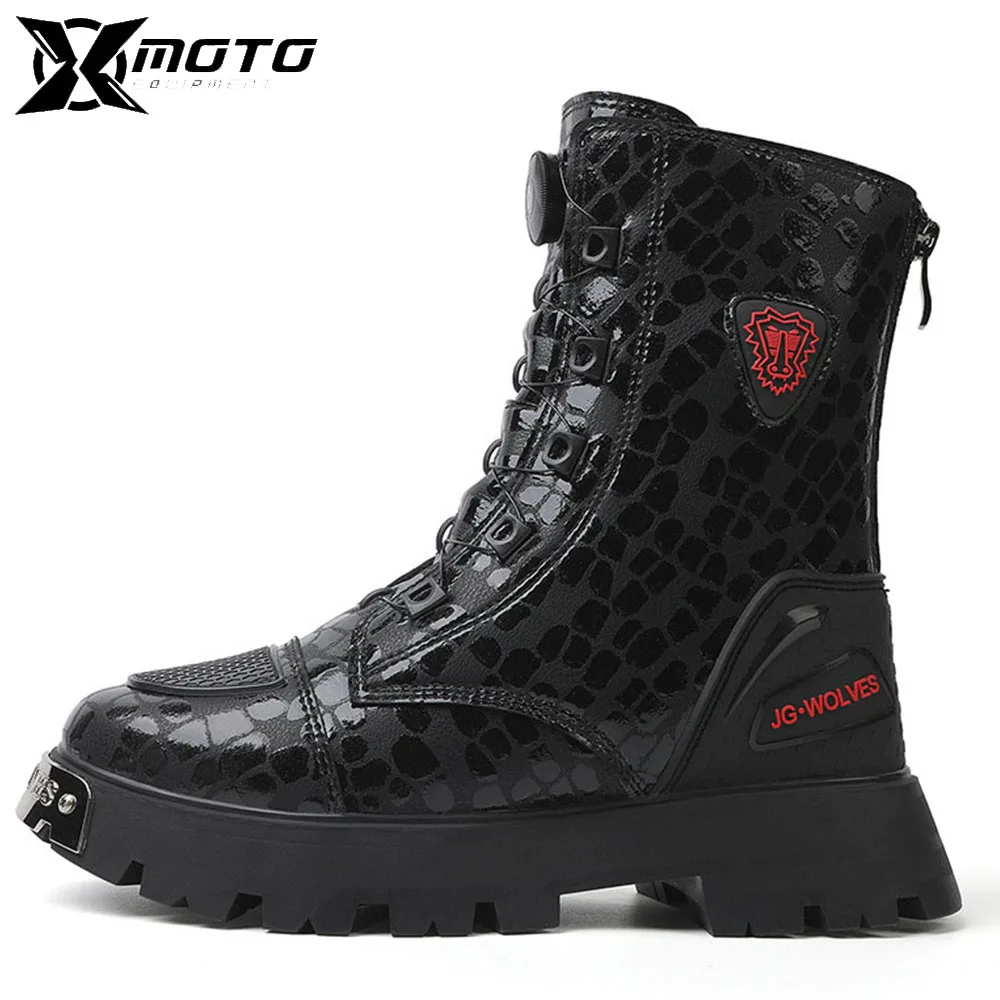 

Off-Road Mountain Riding Men Motorcycle Protective Boots Men Road Commuter Motorbike Non-slip Wear-resistant Riding Boots