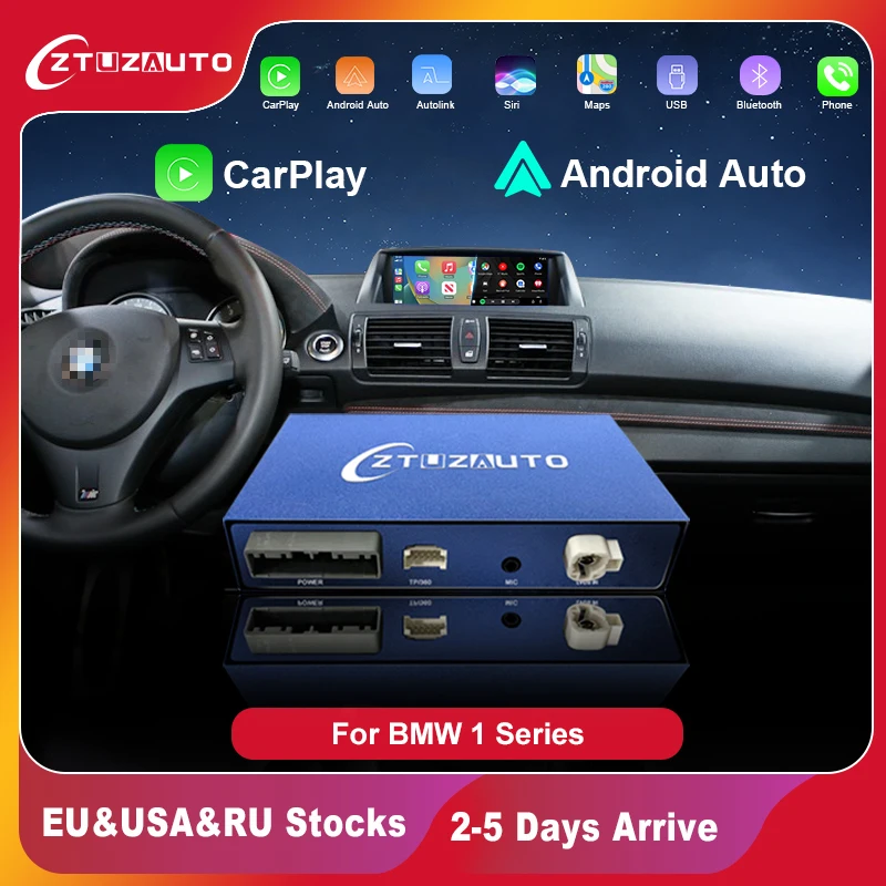 

Wireless CarPlay for BMW 1 Series E81 E82 E87 E88 2009-2012 CIC System, with Android Auto Mirror Link AirPlay Youtube Navigation