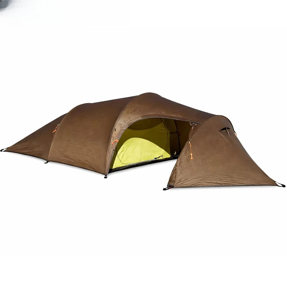 High Quality 1.8kg 4 Seasons 2 Person Trekking Tent Backpack Aluminum Pole 15d Nylon Portable Lightweight Tunnel Tent