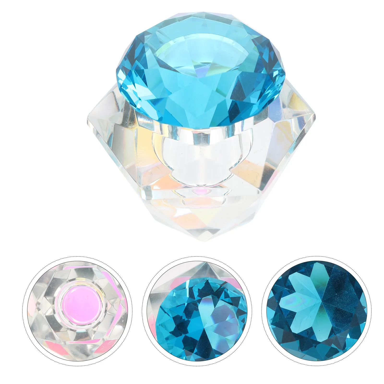 

1Pcs Crystal Cup High-Quality Nail Art Liquid Powder Mixing Container for Manicure DIY Acrylic Nail Crystal Glass Dish
