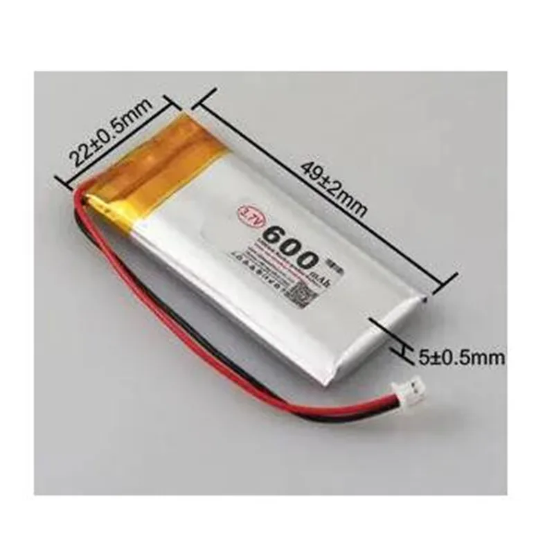 

2Pcs/Lot 502248 502250 3.7V 600MAh Li-Polymer Rechargeable Battery For MP3 MP4 Bluetooth Speaker Learning Machine