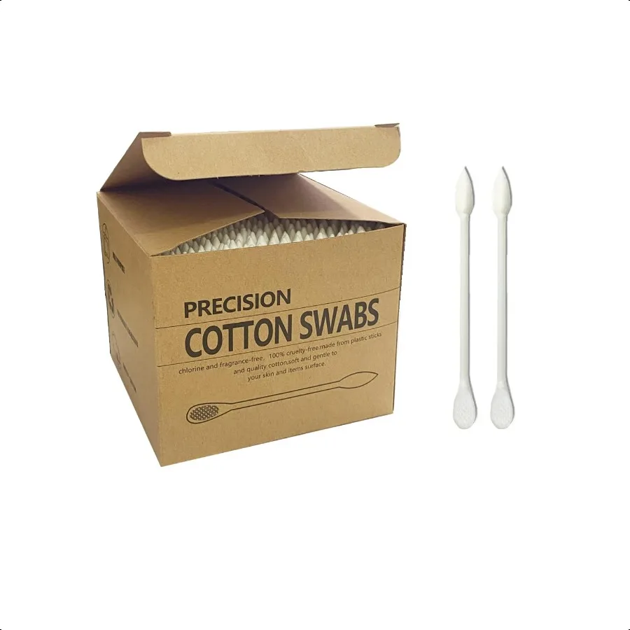 พู่กันสำลีปลายแบน 900 ชิ้น สำหรับแต่งหน้า เครื่องมือความงาม ดูแลส่วนบุคคล