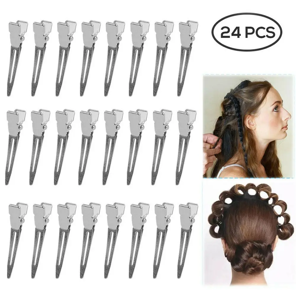 24pcs Ladies No Bend Clips Pin Curl Hair Clip Makeup No Crease Fixed Hair Clip Seamless Styling Professional Hairdressing Tools