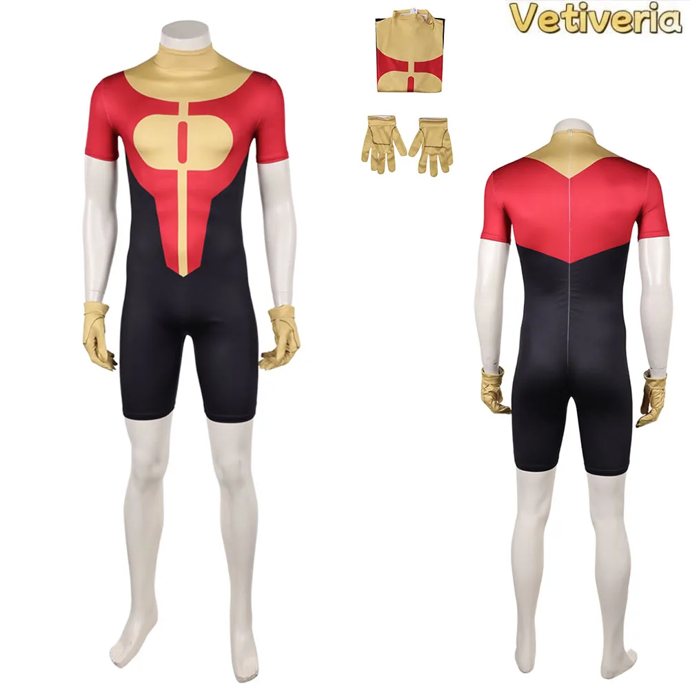 Disfraz de Cosplay de Oliver Grayson, Mono, Guantes, Disfraz de Anime Invencible, Disfraz Masculino para Carnaval, Halloween y Fiestas