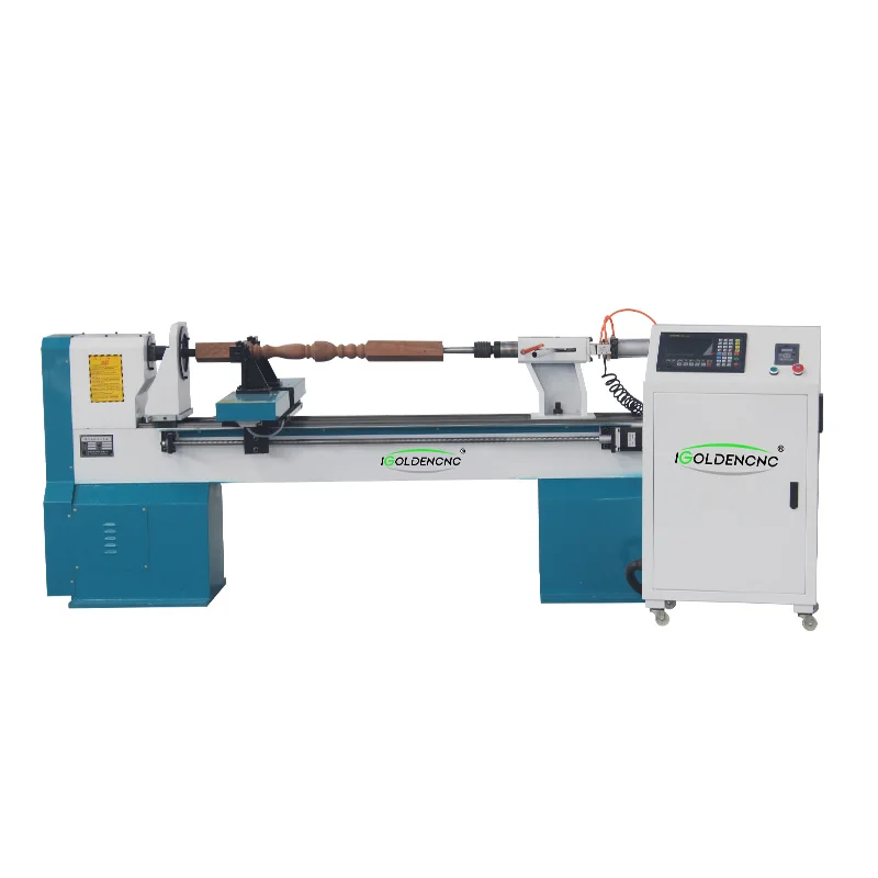 Small China Mini Single Axis Wood Cnc Lathe Machine Cnc Lathe Machining With Double Knife