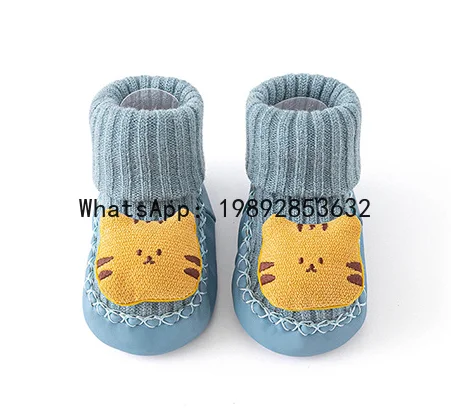 جوارب للرضع والأطفال الصغار، جوارب ما قبل المشي عالية الأنبوب للربيع والخريف، نعل ناعم، أحذية مشي للأحذية المنزلية #5