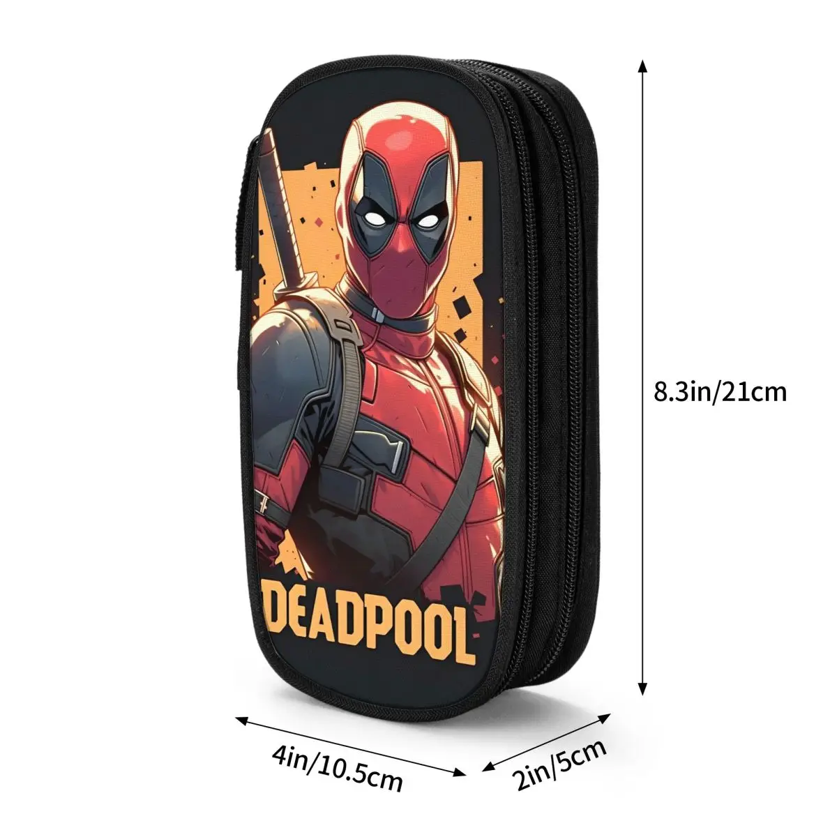 Imagem -06 - Estojos de Lápis Deadpool Superhero Art Fun Cartoon Anime Pen Box Bolsa para Estudante Grande Capacidade Material Escolar Lápis com Zíper