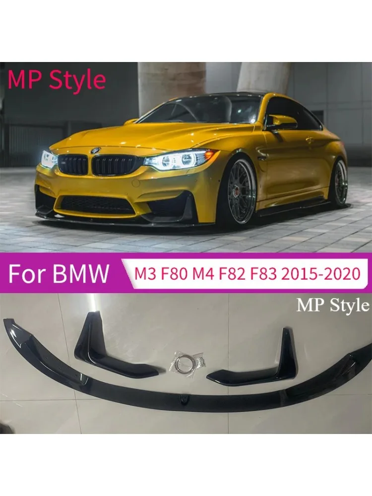 4 Stuks Voor Bmw M3 F80 M4 F82 F83 2015-2020 MP Stijl Auto Voorbumper Lip Splitter Side splitter Hoek Body Kit Accessoires Tuning - afbeelding 2