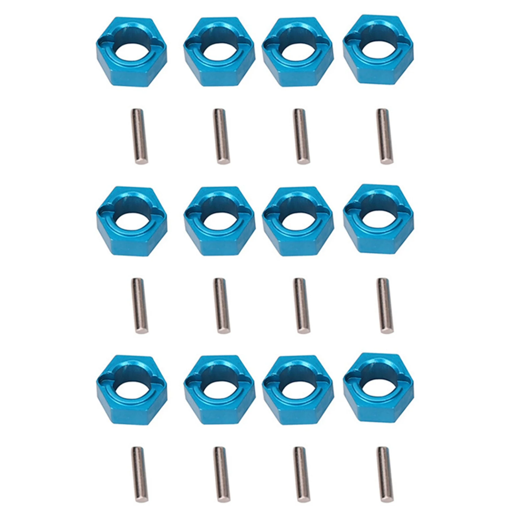 AC52-12X A949-11 Aluminum Hexagon Wheel Hex Seat Mount Hub Pins 7Mm Upgrade Parts For Wltoys 1/18 A949 A959 A969 A979 K929
