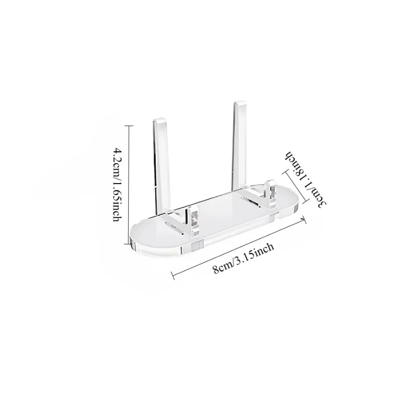 10pcs Acrylic Display Stands for Collectibles Transparent Badge Holder Shelf for Merchandise and Medals