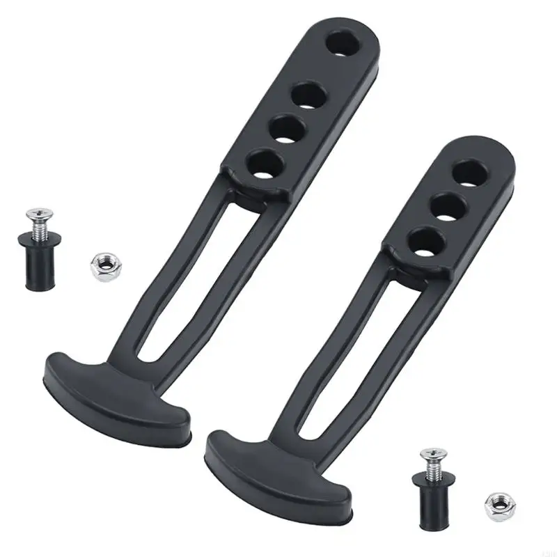 

J2HE Black Ladder Strap Retaining Rubber Latches Band with 4 Adjustable Mounting Hole