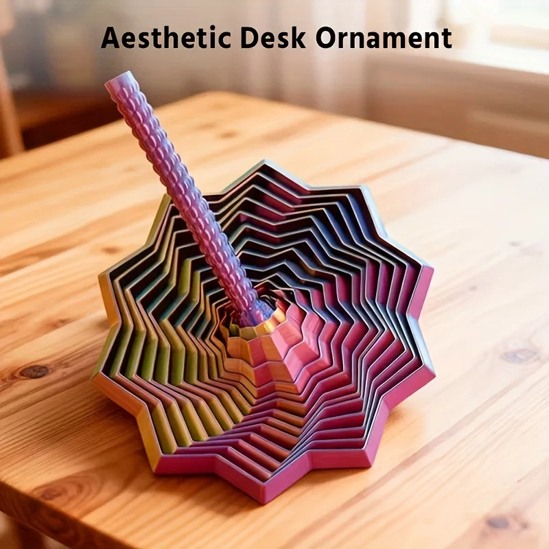 Expand your senses: Relaxing Star Shape 3D Printed Novelty Gyroscope, Finger Toy, Desk Decoration, Eight-sided Handle Fun Adult