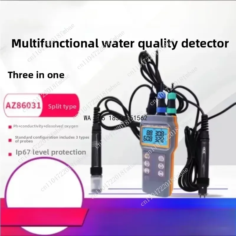 Wmwmnu for Az86031 Multifunctional Water Quality Tester PH Meter Dissolved Oxygen Conductivity Salinity Meter